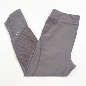 Go Lite gray mesh cropped leggings